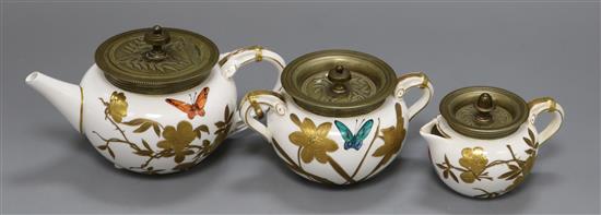 A Victorian porcelain bachelors tea set